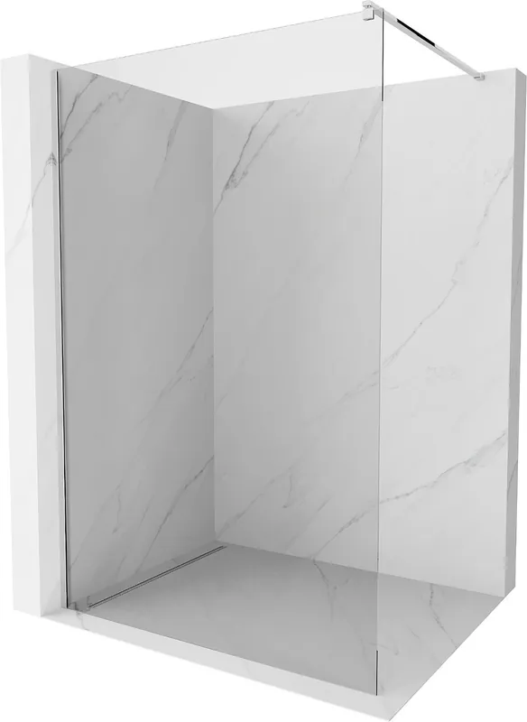 Halpa Hinta Mexen Kioto Walk-in suihkuseinä, White, kirkas lasi, 75 x 200 cm