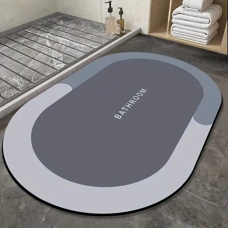 1 kpl Superpehmeä Liukumaton Kylpyhuoneen Matto, Imukykyinen Nopeasti Kuivuva., Mėlyna 50cmx80cm Kampanjahinta