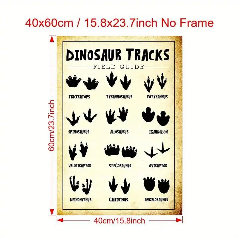 Eniten Myyty Kangas dinosauruksen jäljet, 40,13*60,2cm be rėmelio