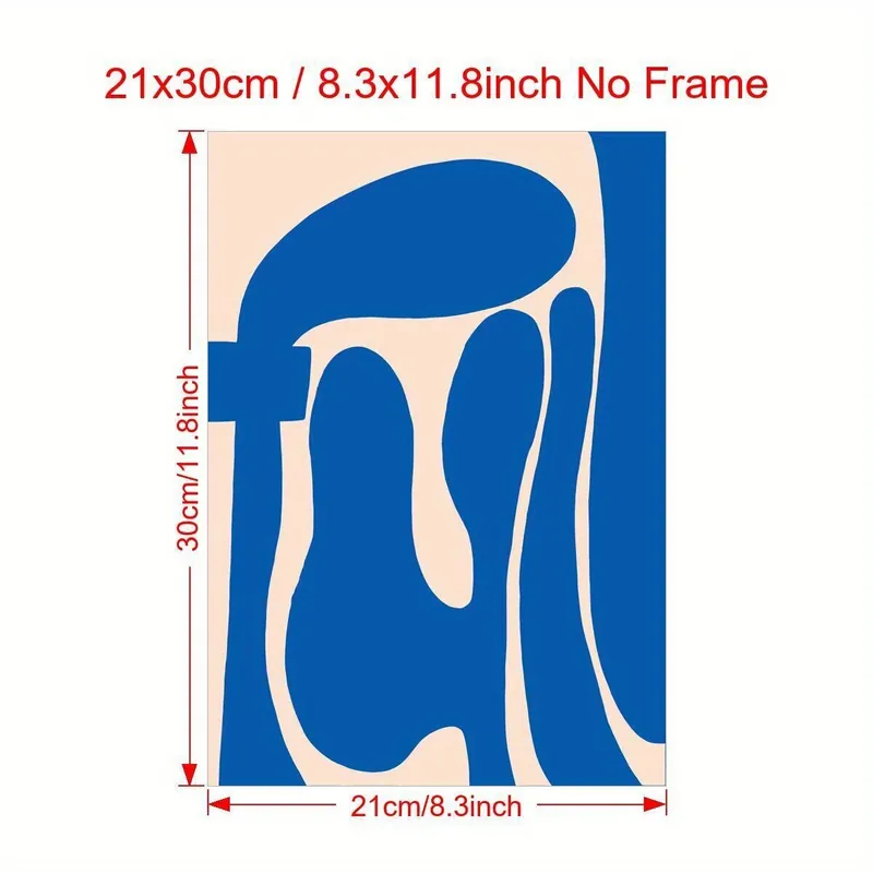 Taulu sininen, 21,08*29,97cm be rėmelių Alennettu Hinta