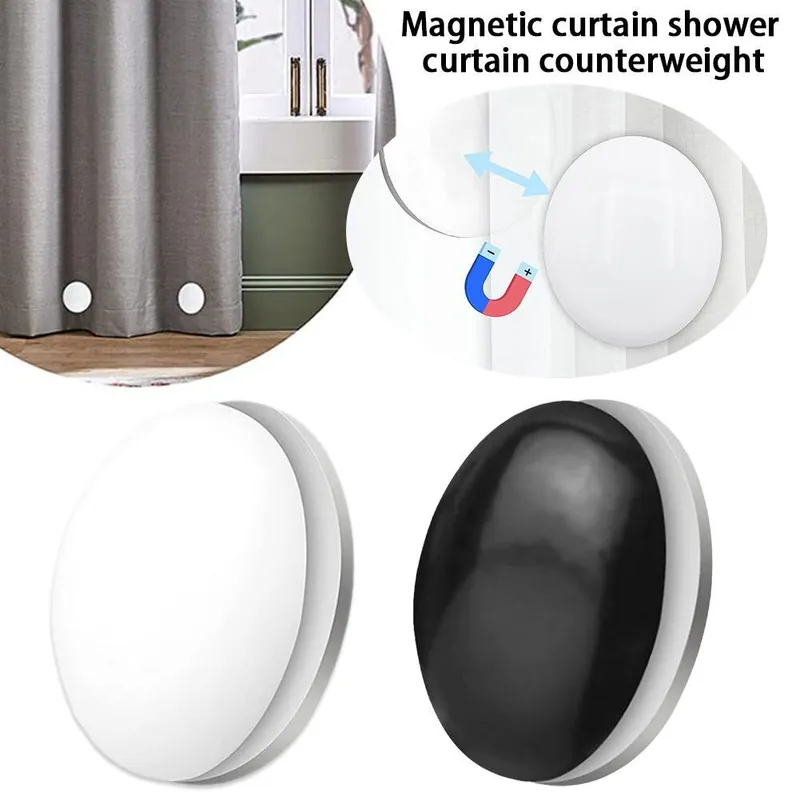 Ajankohtainen 1/10 kpl magneettiverho painot vedenpitävä suihkuverho Magn/valkoinen 1kpl 10kpl