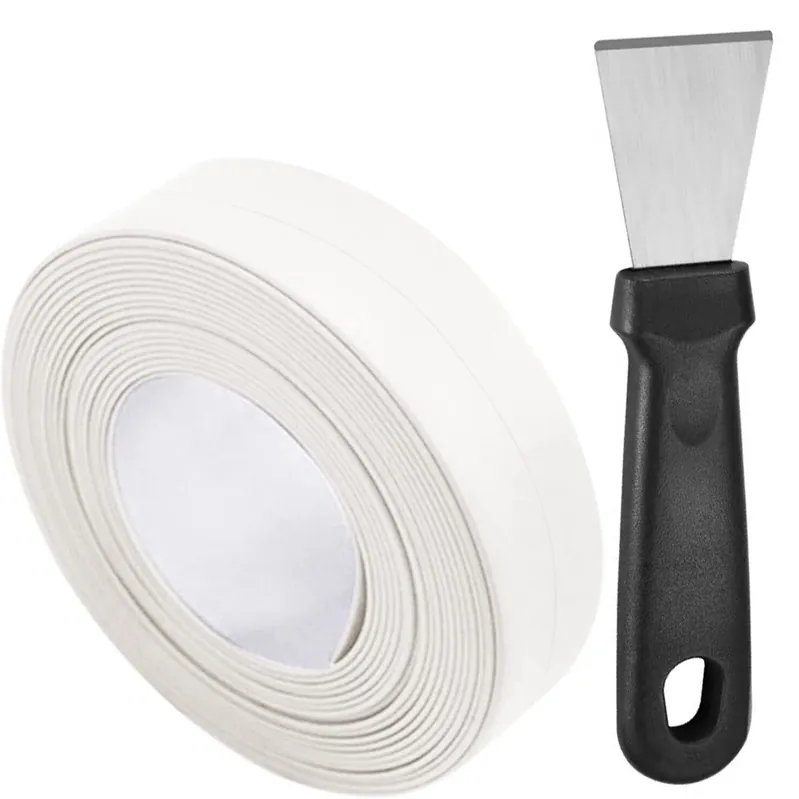 Pakollinen (Must-Have) Vesitiivis Itsekiinnittyvä Tiivistenauha Kylpyhuoneelle ja Keittiöön, Baltas