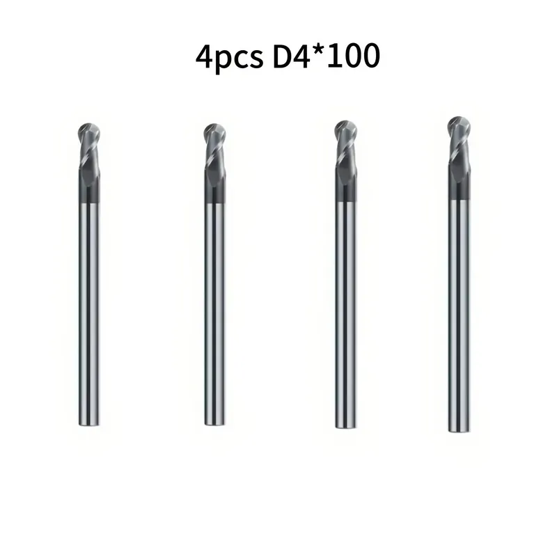 1 kpl HRC45 R2D41002T Kovametallikuulajyrsin - CNC Volframi, Tarkkuusmetallityöstöön, 4vnt Turvallinen Maksu