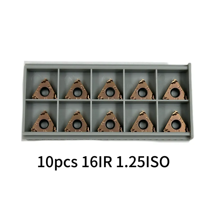 Bestseller 10kpl Karbidikääntöterät 16ER/IR, CNC Kierteytykseen Teräkselle ja Ruostumattomalle Teräkselle., 16IR 1,25ISO