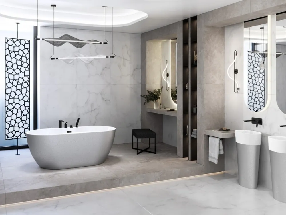 Löytö Kylpyamme Besco Navia Glam Silver, 160 x 80 cm, mustat yksityiskohdat