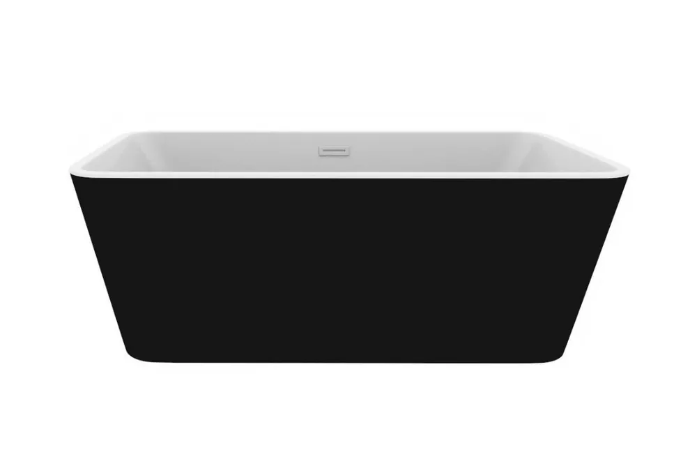 Tarjoushinta Kylpyamme Besco Evita Black&White Matt, 160 x 80 cm, valkoiset yksityiskohdat