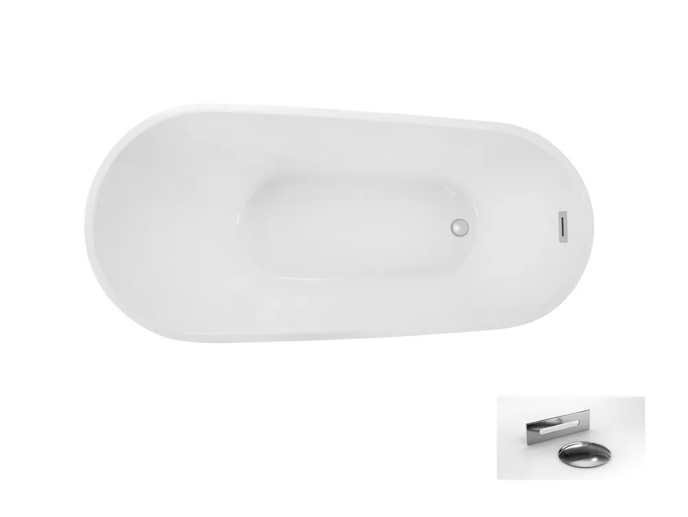 Kylpyamme Besco Melody Glam Graphite, 150 x 80 cm, kromisifonilla Osta Nyt
