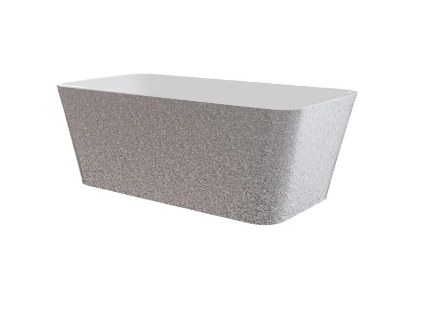 Kylpyamme Besco Evita Glam Silver, 160 x 80 cm, kromisifonilla Uusi Malli