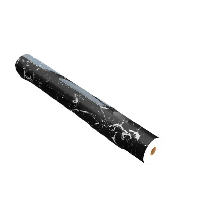 Helposti Kiinnitettävä Marmoritapetti Tarra, 60cm*500cm juodas marmuras Tehdashinta