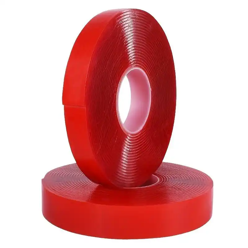 kaksipuolinen teippi, Raudona 10 mm pločio * 3 m ilgio * 0,8 storio Alennus