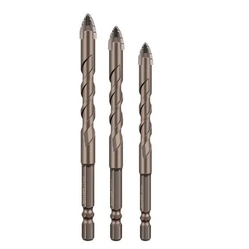 Kampanjahinta Uusi Neliteräinen Kierreporanteräpakkaus Puulle ja Metallille, 1vnt 6mm+1vnt 8mm+1vnt 10mm