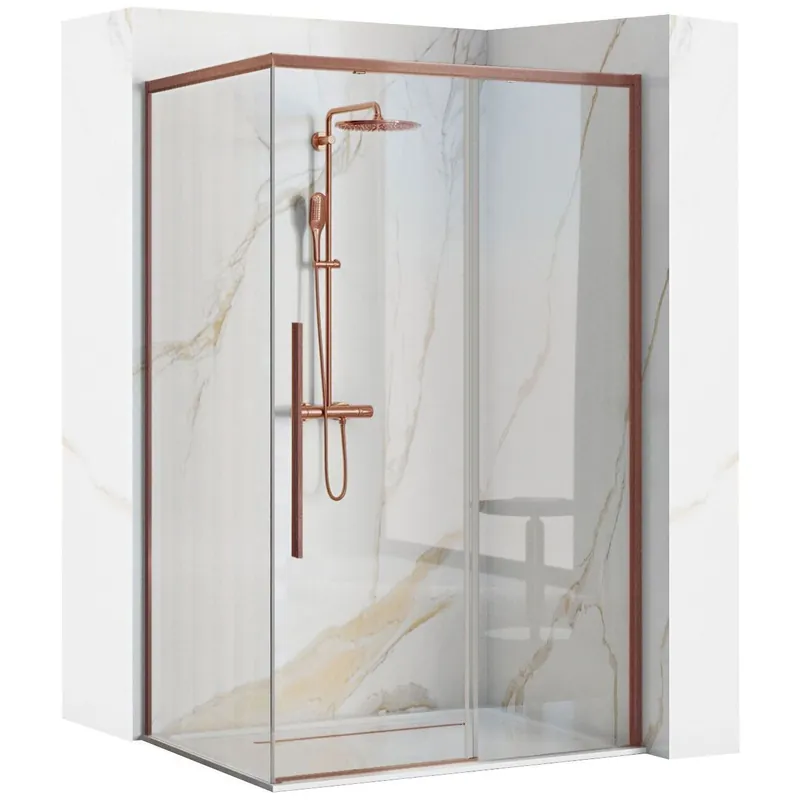 Suihkukaappi Rea Solar 90X120 Brush Copper Loppuunmyynti