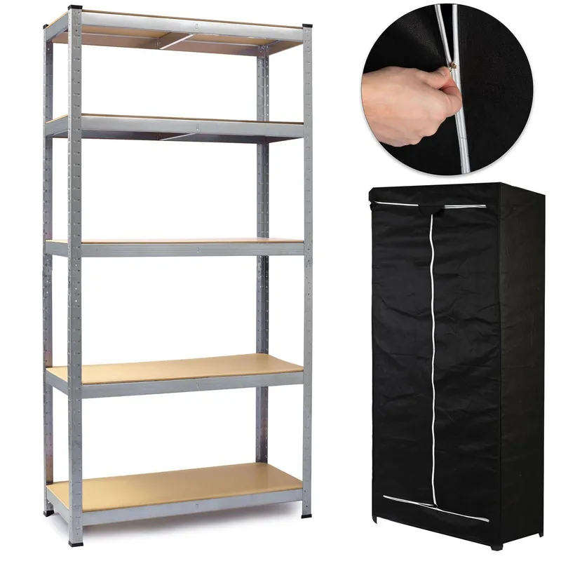 Suoraan Valmistajalta Metallivarastoteline 180 x 90 x 40 cm Humg HR-812 + vapaa kansi