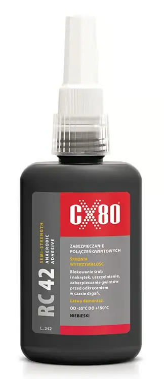 RC42 ANAEROBINEN LIIMA 10 ML SININEN, KESKILUJATON, KIERRELUKITUS - CX-038 Viikonlopputarjous