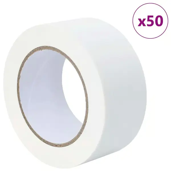 vidaXL Maalarinteippi 50 kpl Valkoinen 50 mm x 50 m Paperi Ajankohtainen