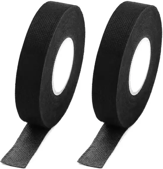 lämmönkestävää teippiä - 19mm x 15m - Lämmönkestävä kangasteippi (musta) autojen johtosarjoihin - Ihanteellinen sähkö... Viimeinen Mahdollisuus