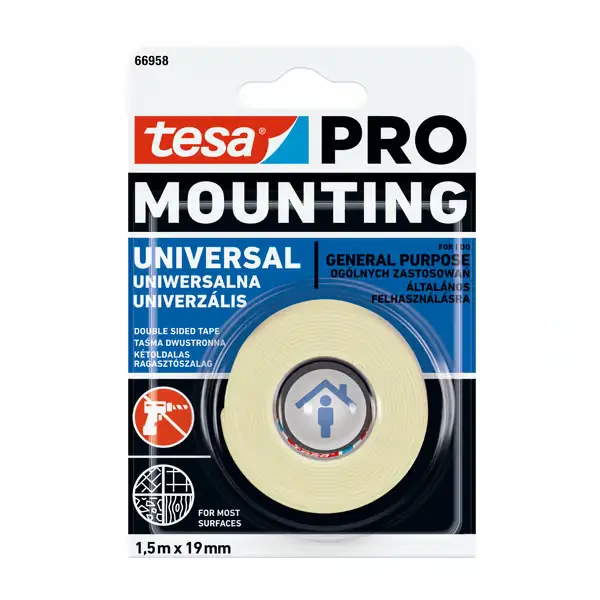 116414 TESA Asennus PRO universaali, 1.5X19, WT Ajankohtainen
