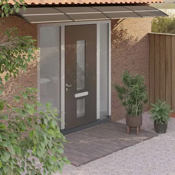 vidaXL Ovimarkiisi musta 350x75 cm polykarbonaatti Korkea Laatu