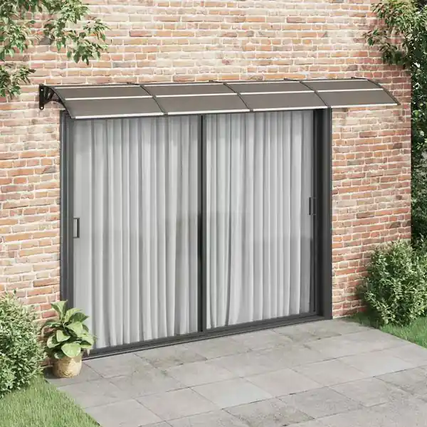 vidaXL Ovimarkiisi musta 350x100 cm polykarbonaatti Kausialennus