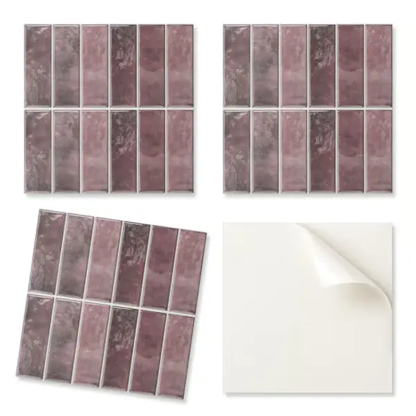 Vinyylilaattasetti helppo asentaa pystysuuntaiset mosaiikkiraidat 9x30x30 cm Suoraan Valmistajalta