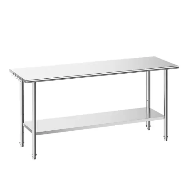 Löytö Ruostumaton teräs työpöytä - Rst työtaso 61x183 cm - Säädettävä alahylly - Raskas käyttö - Ammattikeittiö ja koti - Ulko/sisäkäyttö - Teräs