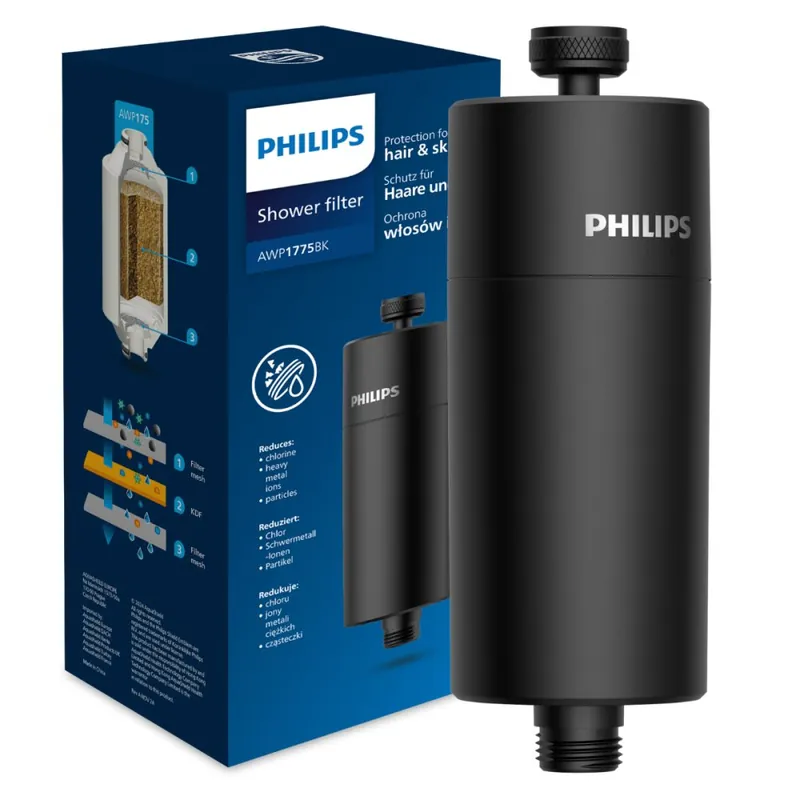 Alkuperäinen PHILIPS AWP1775BK musta. Suihkusuodatin.