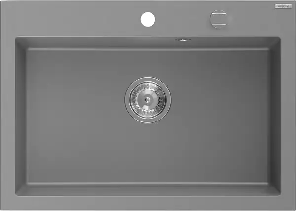 Mexen Elix Graniittinen 1-altainen pesuallas 700 x 500 mm, harmaa, kromattu vesilukko - 6526701005-71 Osta Verkossa