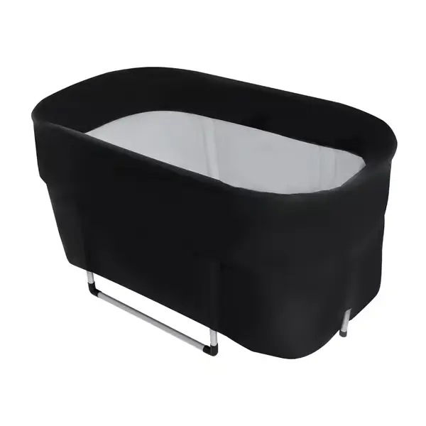 Taitettava Kannettava Kylpyamme - Jääkylpyamme Aikuisille - 115x57x55 cm - 100–150 L - Enint. 150 kg - Sisä- ja Ulkokäyttöön - Musta Superhinta