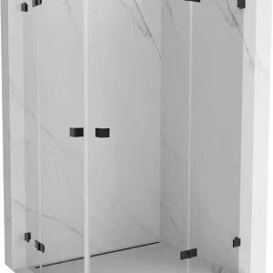 Mexen Lunar Duo suihkukoppi avattava oikea 115 x 105 cm, läpinäkyvä, musta - 834-115P-105L-70-00 Osta Verkossa