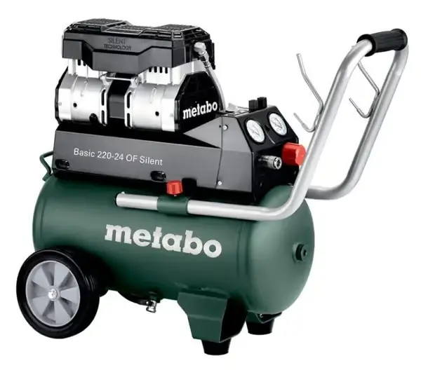 Metabo Basic 220-24 OF Silent - Hiljainen öljytön kompressori 24 l Päivän Tarjous