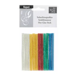 Kapel Kuumaliimapuikko glitter 7 mm x 100 mm 12kpl/pkt Viikonlopputarjous
