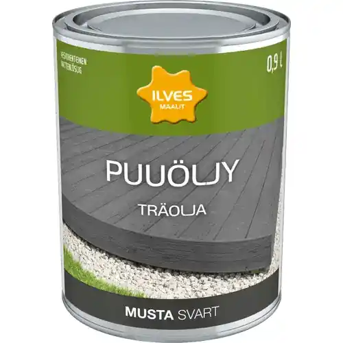 PUUÖLJY ILVES AQUA MUSTA 0,9 L Korkea Laatu