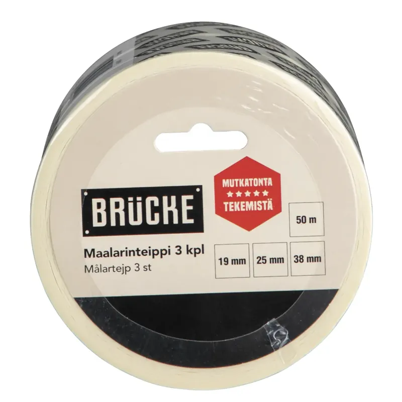 Maalarinteippi 3 kpl 19/25/38 mm x 50 m Asiakkaiden Suosikki