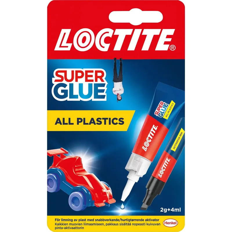 Heti Saatavilla Muovipikaliima Super Glue All Plastics, 2 g / 4 ml