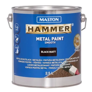 Aito HAMMER METALLIMAALI MATTA MUSTA 2,5L MASTON