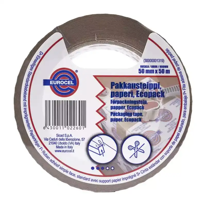 Paperiteippi ruskea 50 mm x 50 m Kausialennus