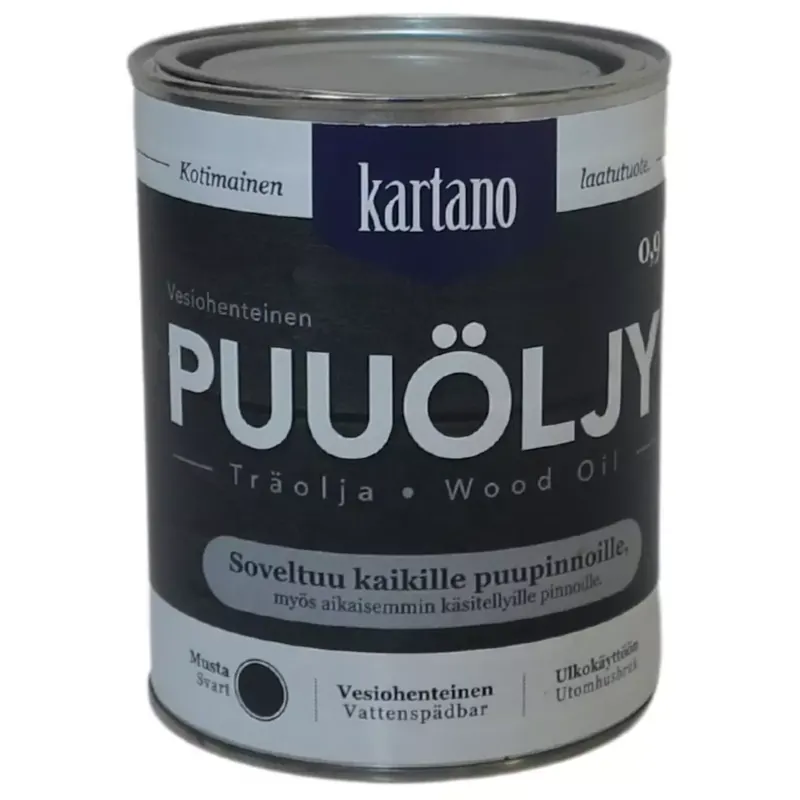 Puuöljy 0,9L musta Kartano Löytö