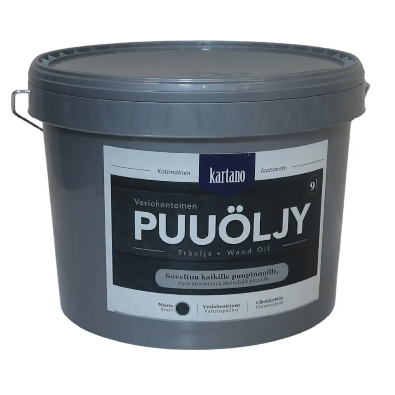 Alennettu Hinta Puuöljy 9L musta Kartano