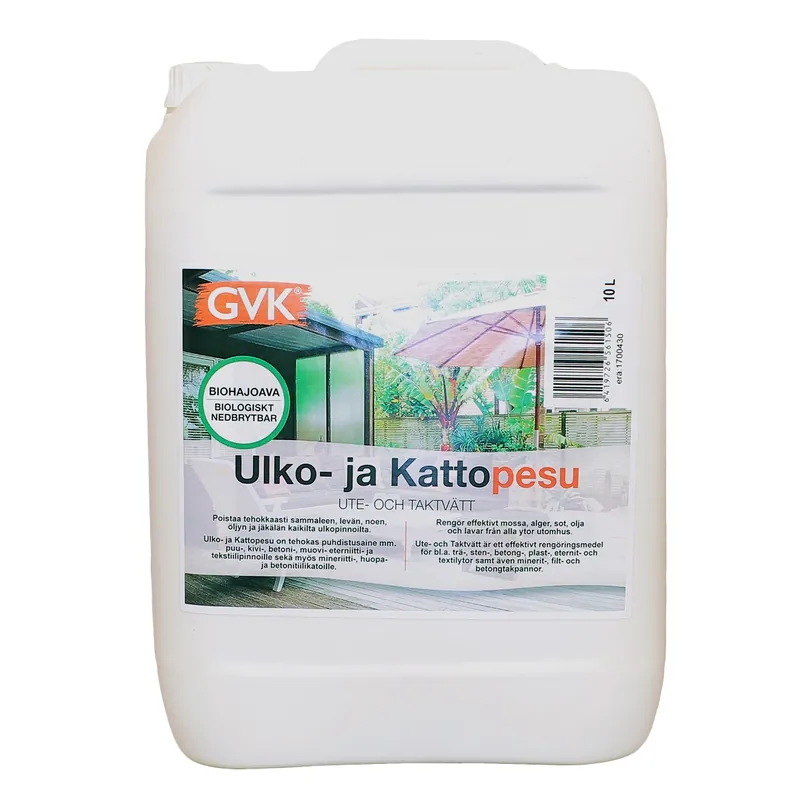 Suosittu Ulko- ja kattopesu GVK 10 l