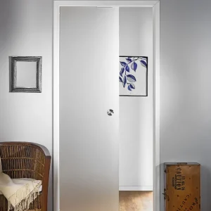 Alennettu Hinta Lasiliukuovi seinän sisään Stella Pocket Door M9 hidastimella 925x2040mm