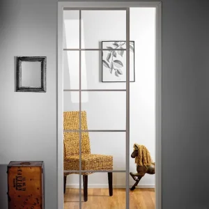 Liukuovi seinän sisään Stella Pocket Door M12 ristikko 1225x2040mm alumiini Viikonlopputarjous