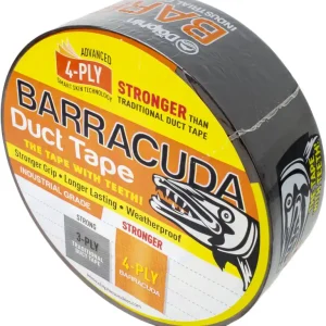 Ilmastointiteippi Blue Dolphin Barracuda 48 mm x 45,7 m musta Suosittu