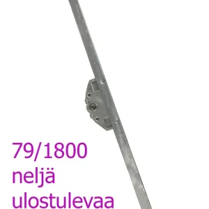 Parvekeoven pitkäsulkija teljillä 1800mm Aito