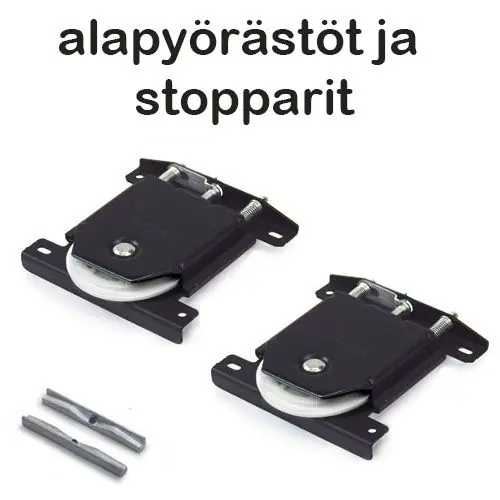 Tehdashinta Liukuoven pyörästösetti yhdelle ovelle